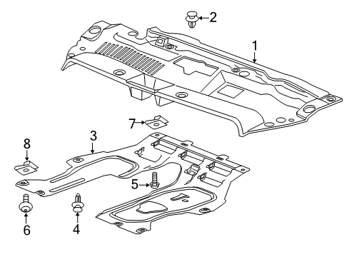 2017 Chevrolet Trax Splash Shields Sight Shield Diagram for 42775588