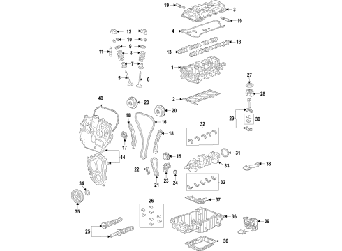 2021 Cadillac XT5 Engine Parts, Mounts, Cylinder Head & Valves, Camshaft & Timing, Variable Valve Timing, Oil Cooler, Oil Pan, Oil Pump, Balance Shafts, Crankshaft & Bearings, Pistons, Rings & Bearings Front Transmission Mount Diagram for 84557964