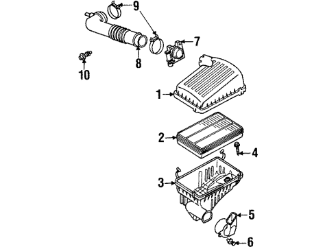2001 Isuzu VehiCROSS Filters Case Assembly Acl Diagram for 8-97170-479-1