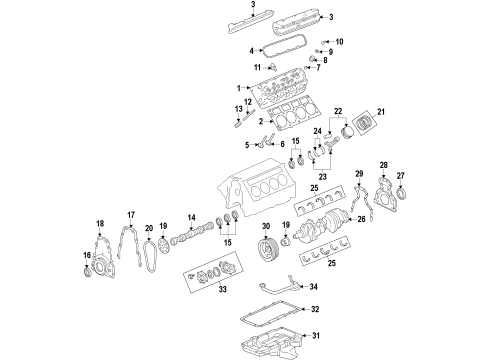 2012 Chevrolet Caprice Engine Parts, Mounts, Cylinder Head & Valves, Camshaft & Timing, Oil Pan, Oil Pump, Crankshaft & Bearings, Pistons, Rings & Bearings, Variable Valve Timing Mount Asm-Trans Diagram for 92237122