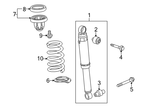 2011 Acura ZDX Shocks & Components - Rear Bush, Damper Upper Diagram for 52623-SZN-A01