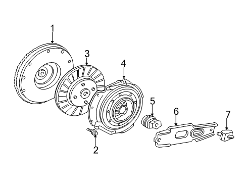 2003 Ford F-250 Super Duty Clutch & Flywheel Hub & Bearing Diagram for 3C3Z-7548-AA