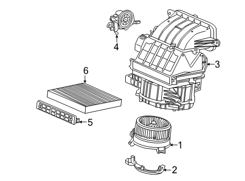 2015 Honda Civic Blower Motor & Fan Motor Set, Fan Diagram for 79311-TR6-A71