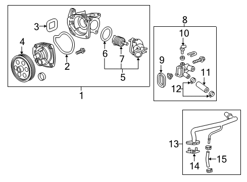 2018 Buick Envision Cooling System, Radiator, Water Pump, Cooling Fan Pulley Diagram for 12637140