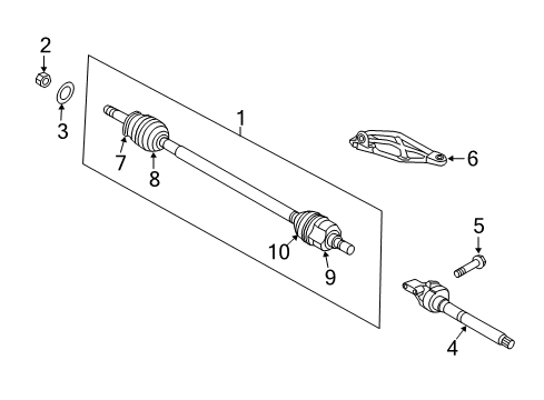 2013 Kia Sportage Drive Axles - Front Joint Assembly-Cv RH Diagram for 495013W550