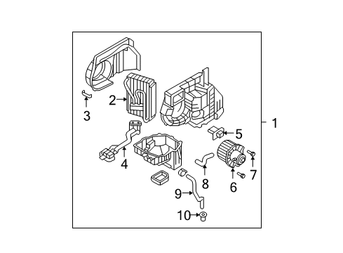 2009 Hyundai Santa Fe Air Conditioner Expansion Valve Diagram for 97916-2B000