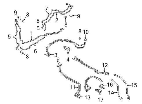 2019 BMW X7 Auxiliary Heater & A/C PRESSURE LINE, UNDERFLOOR, P Diagram for 64536813592