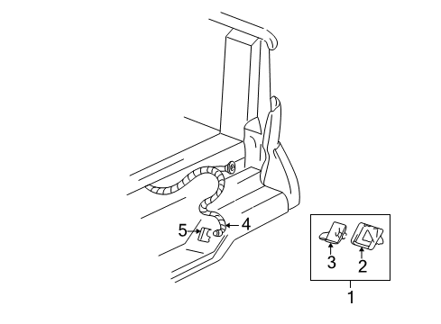 1997 Chevrolet S10 License Lamps Lamp Asm-Rear License Diagram for 5978190