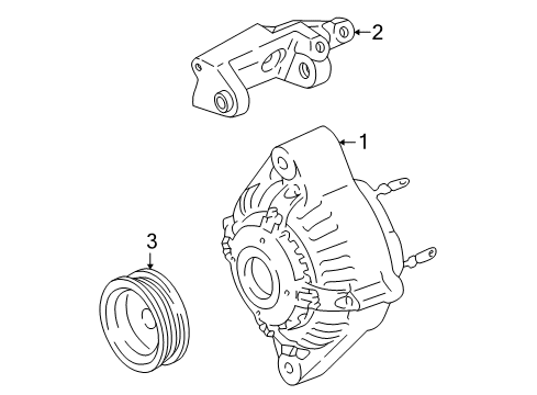 1997 Toyota Tacoma Alternator Alternator Diagram for 27060-62180-84