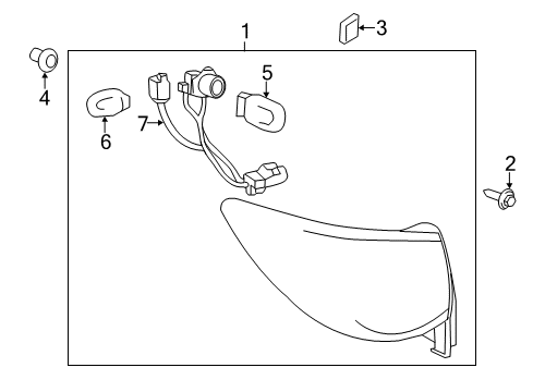 2009 Chevrolet Traverse Tail Lamps Socket & Wire Diagram for 25851960