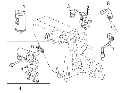 1997 Honda CR-V Fuel Injection Valve Assembly, Electronic Air Control Diagram for 36450-P0D-004