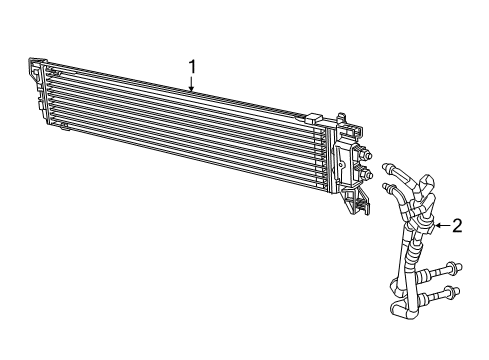 2018 Jeep Renegade Oil Cooler Hose-Transmission Oil Cooler Diagram for 68462535AA