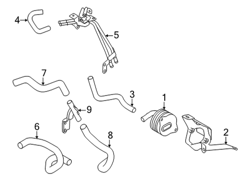 2022 Toyota GR86 Trans Oil Cooler Transmission Cooler Diagram for SU003-00815