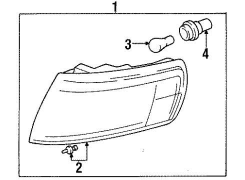 1995 Honda Odyssey Bulbs Lamp Unit, L. Diagram for 33350-SX0-A01