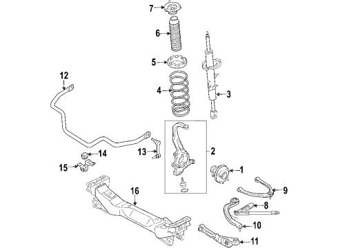 2008 Nissan 350Z Front Suspension, Lower Control Arm, Upper Control Arm, Stabilizer Bar, Suspension Components ABSORBER Kit - Shock, Front Diagram for E6A10-1A30A