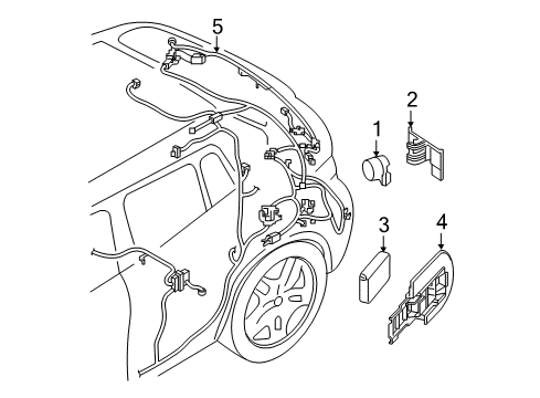 2018 Infiniti QX30 Lane Departure Warning Distance Sensor Assembly Diagram for 28438-5DA3B