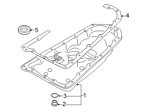 2019 Infiniti QX50 Case & Related Parts Torque Converter Assembly Diagram for 31100-29X1A