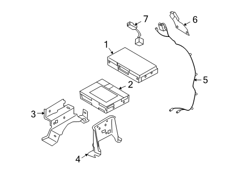 2009 Infiniti FX35 Communication System Components Antenna Assy-Telephone Diagram for 28212-1CA1A