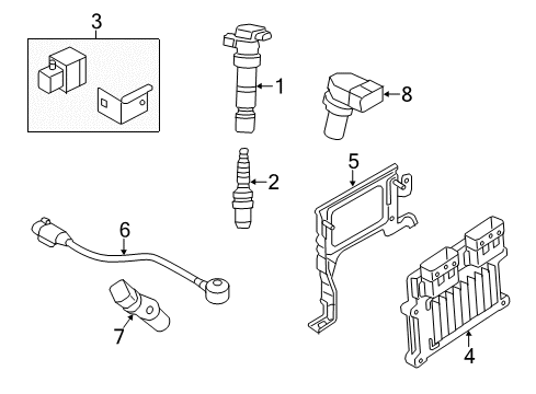2014 Kia Cadenza Powertrain Control Bracket-Pcu Diagram for 391503C215