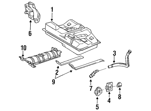 1995 Toyota Camry Fuel Supply Hose, Fuel Diagram for 77249-33020