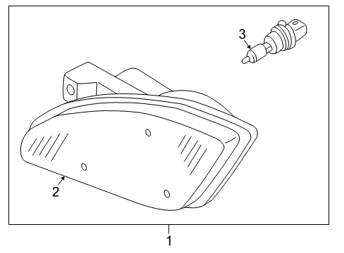 1998 Nissan Altima Headlamps Passenger Side Headlamp Assembly Diagram for 26010-9E025