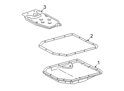 2005 Pontiac Vibe Automatic Transmission Filter Diagram for 88972067