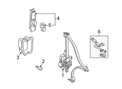 2009 Honda Ridgeline Seat Belt Adjuster, Shoulder Slide *YR309L* (TU LIGHT BEIGE) Diagram for 81460-SJC-A01ZC