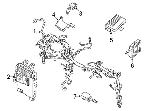 2022 Hyundai Tucson Wiring Harness JUNCTION BOX ASSY-I/PNL Diagram for 91950-P0060