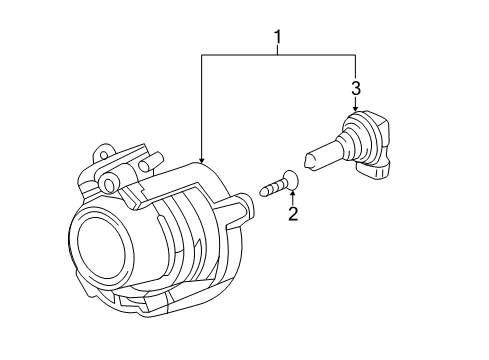 2016 Buick Envision Fog Lamps Fog Lamp Assembly Diagram for 23170303