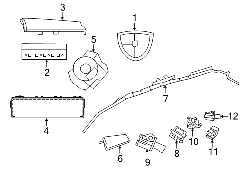 2020 Dodge Grand Caravan Air Bag Components Sensor-Acceleration Diagram for 68137947AA