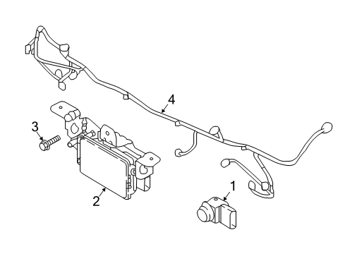 2017 Kia Niro Parking Aid Ultrasonic Sensor As Diagram for 95720F2000K3R