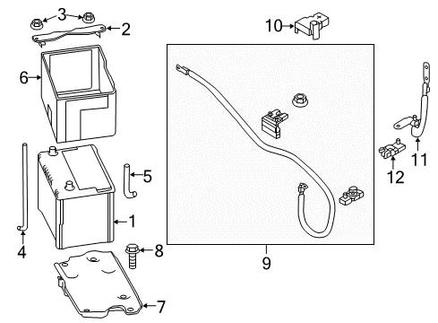 2016 Infiniti Q50 Battery Cover-Connector Diagram for 24345-4GC0A