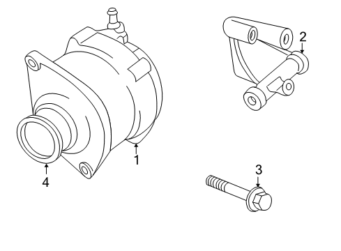 2003 Nissan Sentra Alternator Pulley-Alternator Diagram for 23151-6N200