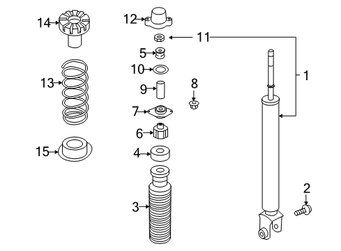 2006 Infiniti M35 Shocks & Components - Rear Seal-Shock ABSORBER Mounting Diagram for 55338-AL500