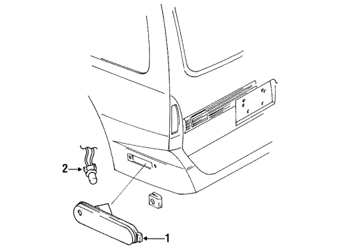 1995 Mercury Villager Side Marker Lamps Side Marker Lamp Diagram for F3XY15A201B
