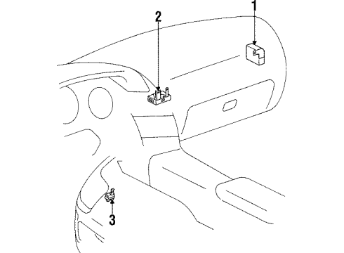 1995 Toyota Supra Anti-Theft Components Computer Assy, Security Warning Diagram for 89730-14070