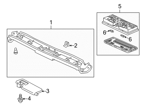 2008 Honda S2000 Interior Trim - Convertible Top Light Assembly, Interior (Graphite Black) Diagram for 34250-SL4-003ZQ