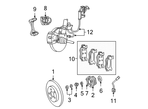 2003 Chrysler Town & Country Front Brakes Package-Disc Brake Diagram for 5019736AA