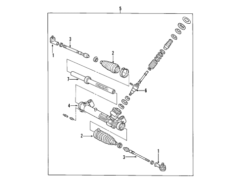 2002 Ford Focus P/S Pump & Hoses, Steering Gear & Linkage Power Steering Pressure Hose Diagram for YS4Z-3A719-BA