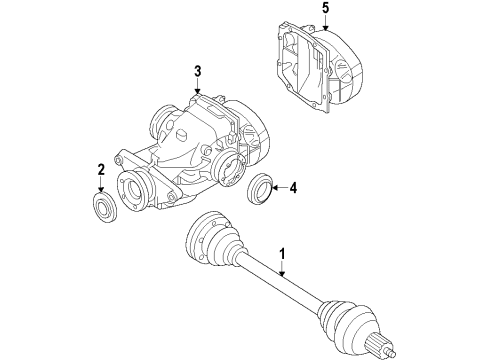 2012 BMW 750Li Rear Axle, Differential, Drive Axles, Propeller Shaft Universal Joint Diagram for 26117514207