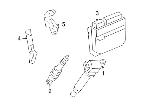 2013 Toyota Matrix Powertrain Control ECM Front Bracket Diagram for 89667-02220