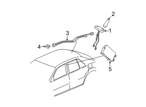 2011 Cadillac DTS Electrical Components Antenna Cable Diagram for 20962930