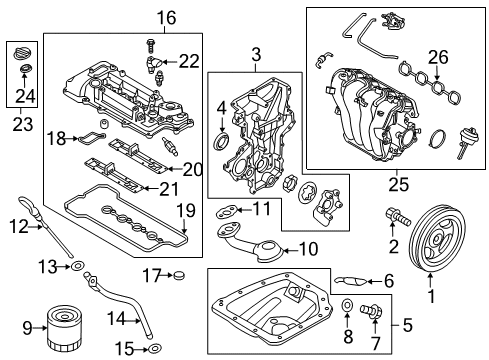 2019 Hyundai Accent Filters Manifold Assembly-Intake Diagram for 28310-2B671