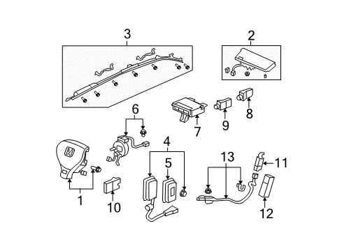 2007 Honda Fit Air Bag Components Reel Assembly, Cable (Furukawa) Diagram for 77900-SLN-A11