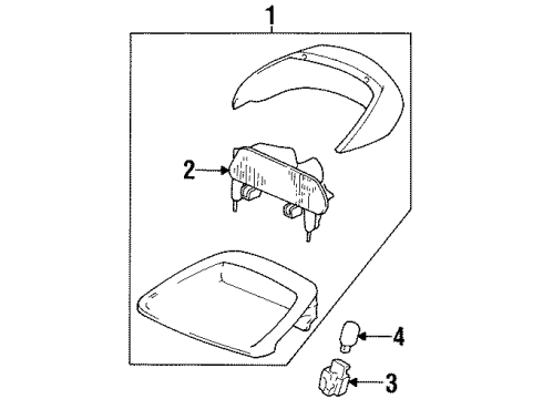 1997 Acura CL High Mount Lamps Lamp Unit (Quartz Gray) Diagram for 34274-SV4-A01ZL