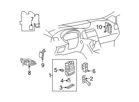 2012 Toyota Venza Electrical Components Control Module Diagram for 89650-0T021