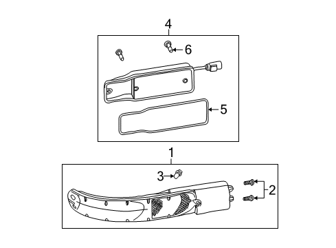 2003 BMW Z8 Signal Lamps Right Turn Indicator Diagram for 63136900396