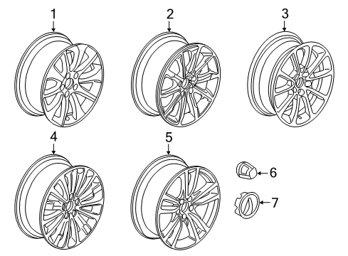2018 Acura TLX Wheels Disk, Aluminum Wheel (17X7) (1/2J) (Enkei) Diagram for 42700-TZ3-A71