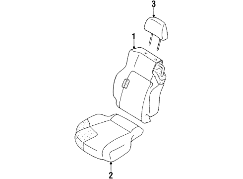 1999 Chrysler Sebring Front Seat Components Front Seat Passenger Cushion Diagram for MR731019