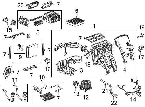 2012 Buick Verano A/C Evaporator & Heater Components Harness Asm-A/C Module Wiring Diagram for 13363528